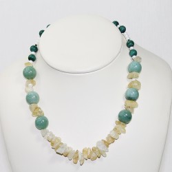 citrine quartz necklace