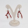 coral branches earrings