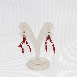coral branches earrings