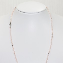 silver pink necklace